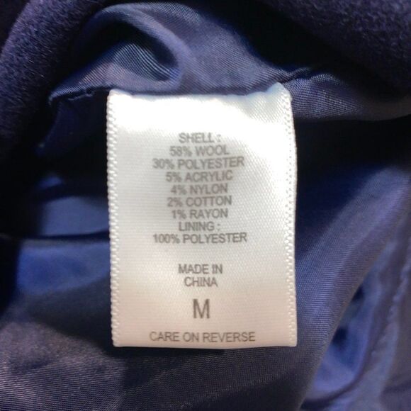 NEW YORK & CO Navy Wool Petticoat Blazer, Size Medium - Picture 4 of 4